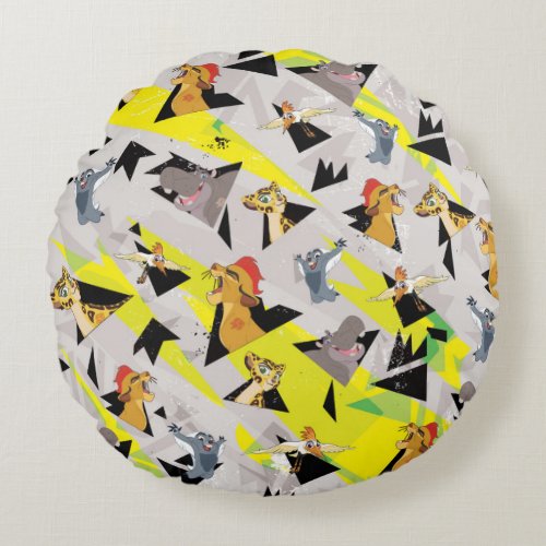 Lion Guard  Triangle Pattern Round Pillow