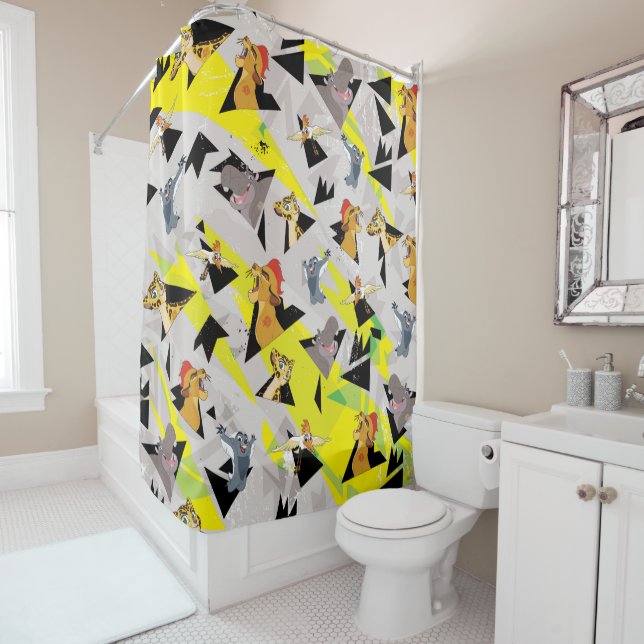 Lion Guard | Triangle Pattern Shower Curtain (In Situ)