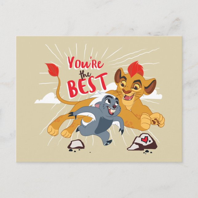 Lion Guard | You're the Best Valentine Holiday Postcard (Front)