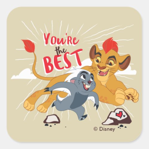 Lion Guard  Youre the Best Valentine Square Sticker