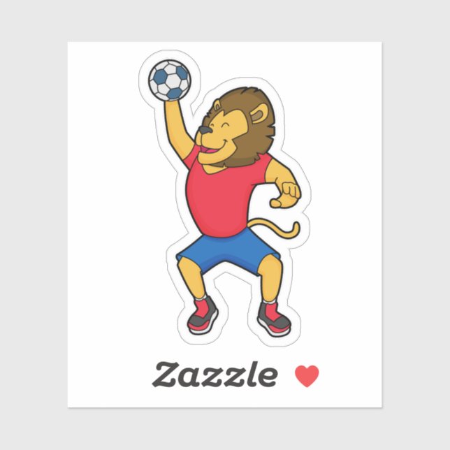 Lion Handball player Handball Sticker (Sheet)