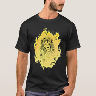 Lion Head Africa Big Cat Mane Colorful Lions T-Shirt