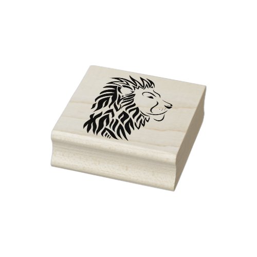 lion head art stamp
