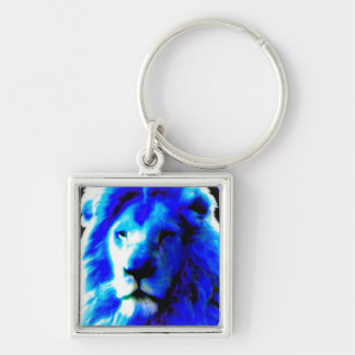 Lion Head Blue keychain