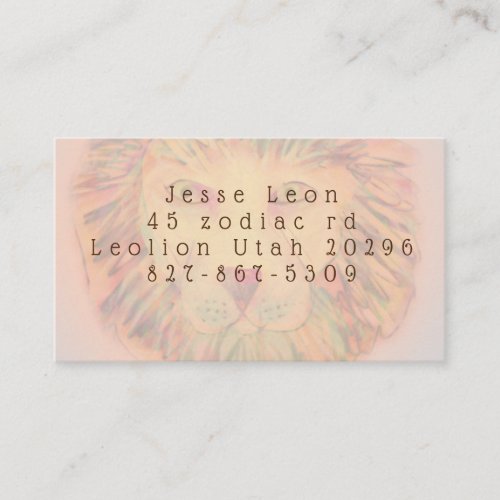 Lion head business card