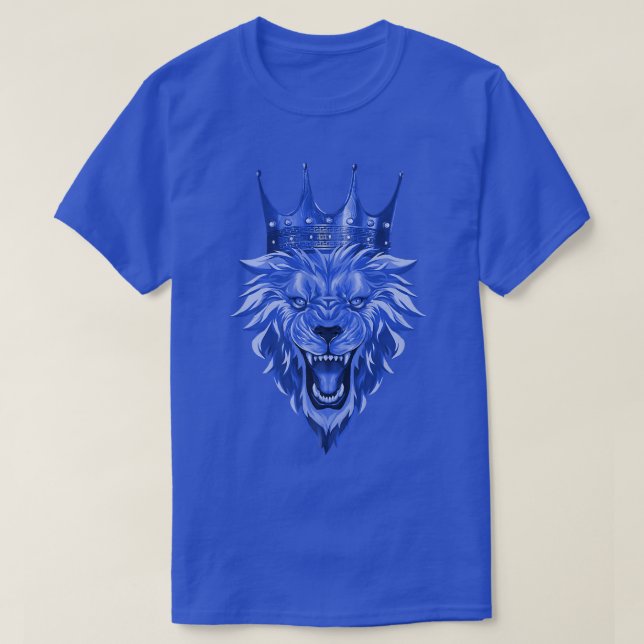 Lion Head Crown  Workout Beast King Motivation Gym T-Shirt (Design Front)
