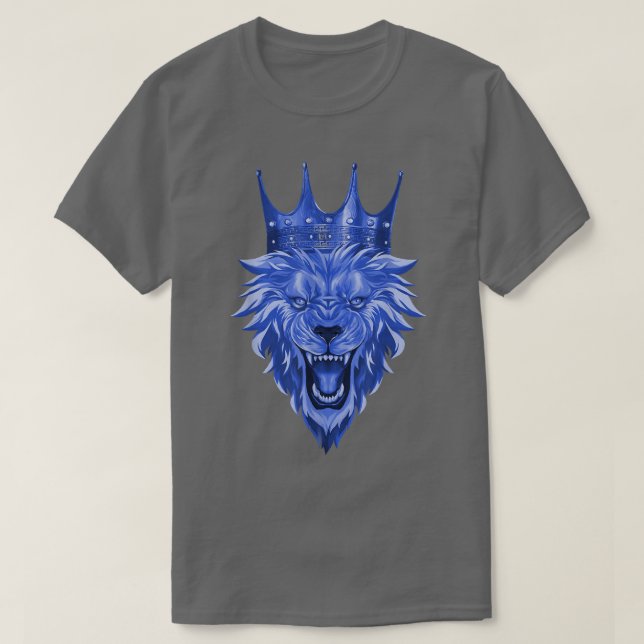 Lion Head Crown  Workout Beast King Motivation Gym T-Shirt (Design Front)