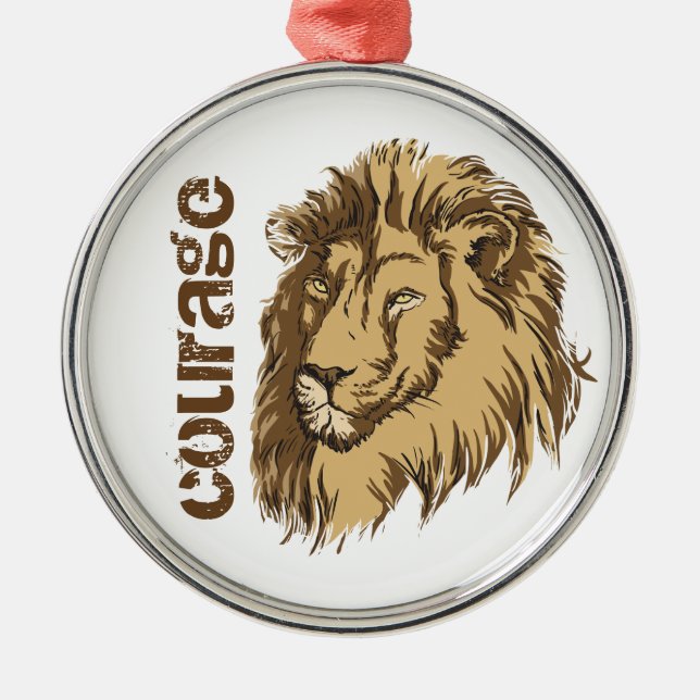 Lion head custom Courage custom ornament (Front)