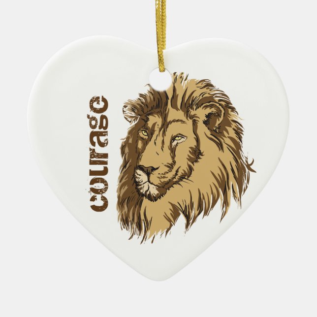 Lion head custom Courage custom ornament (Front)