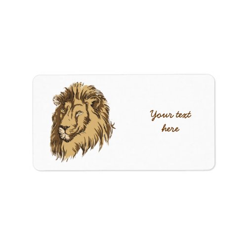 Lion head custom custom label