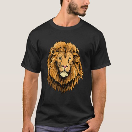 Lion Head Cute Lion Lover Women Men Gift T_Shirt