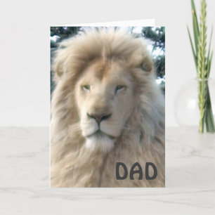 Lion Head 'DAD' birthday card