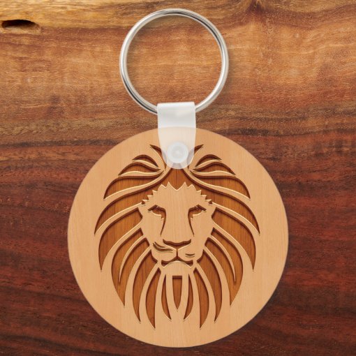 Brown - Lion - Handcrafted Fab Artwork Keychain