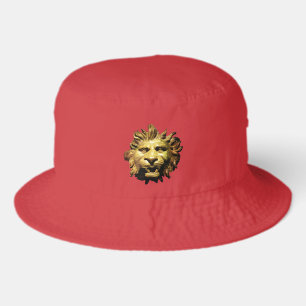 LION HEAD IN BRONZE Figurehead Antique Roman Ship Bucket Hat