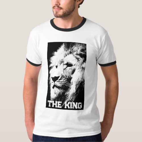 Lion Head King Mens Template Elegant Modern Trendy T_Shirt