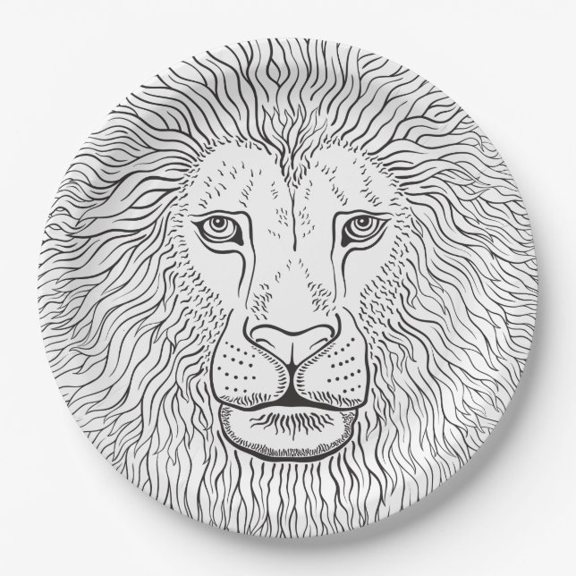 Lion head paper plates (Front)