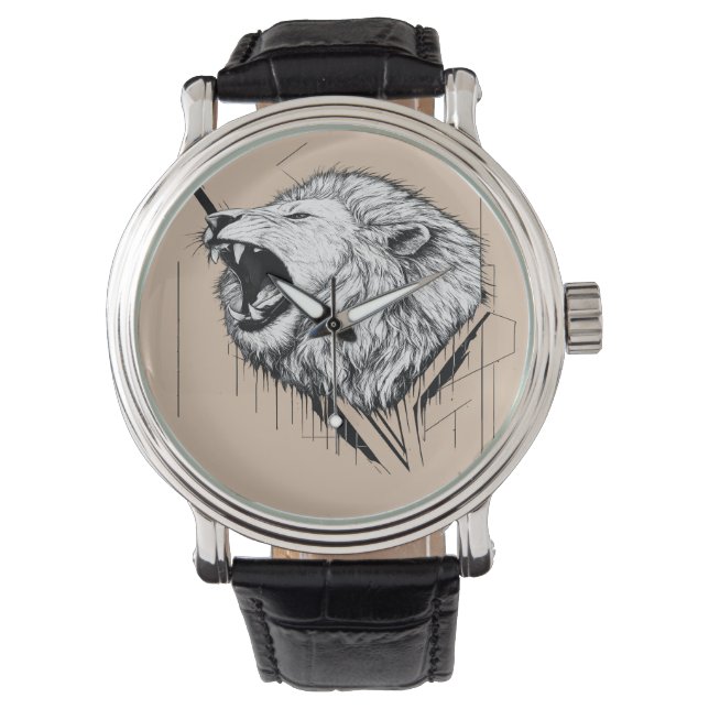 Lion Head Premium Design  Watch (Front)