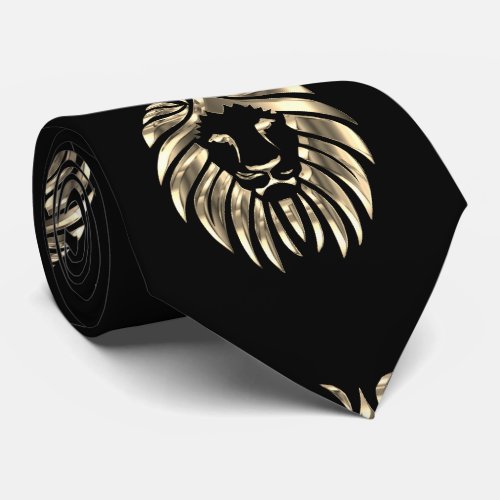 Lion Head Print Necktie