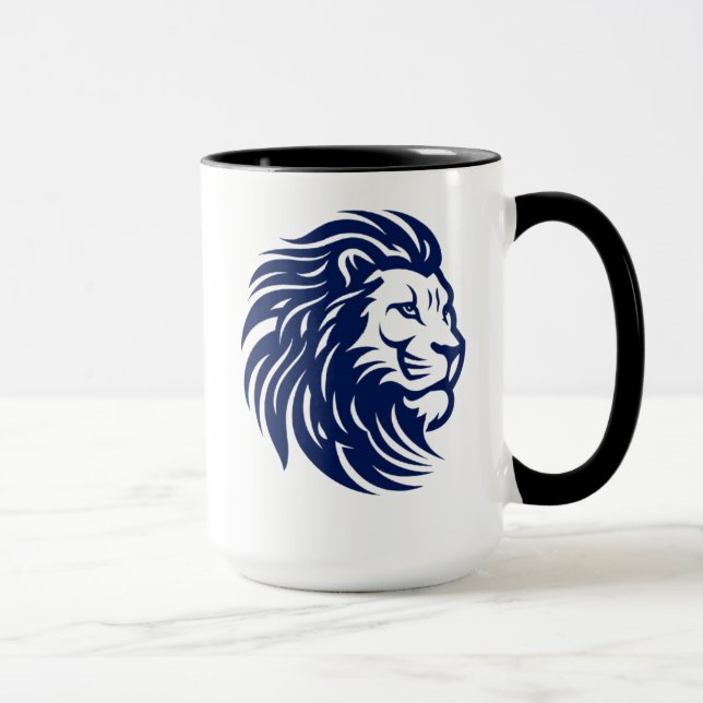 "Lion Head" Printed combo Color Mug Cup  (Right)