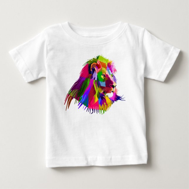 Lion  Head Prismatic Pop Art Design-62502 Baby T-Shirt (Front)