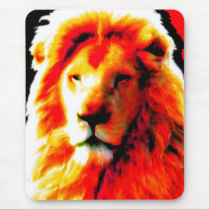 Lion Head Red mousepad