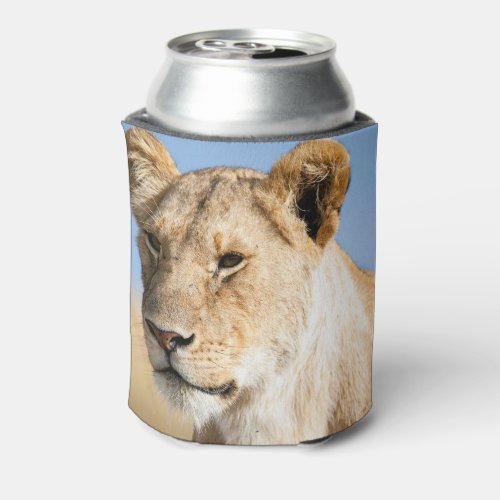 Lion head safari animal big cat photo can cooler