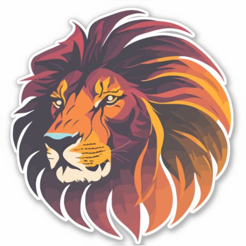 Lion head symbol sticker