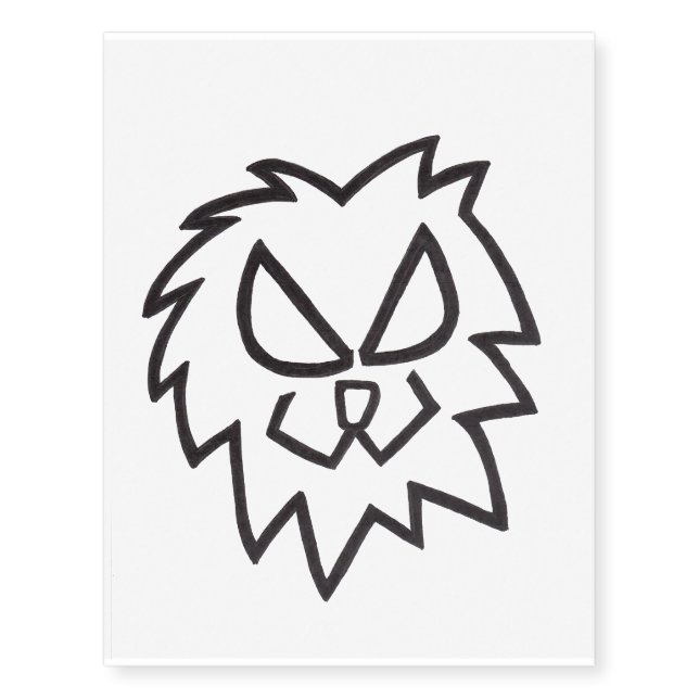 Lion Head Tattoo (Front)