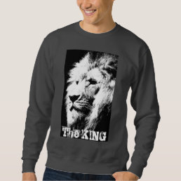 Lion Head Template The King Modern Pop Art Men&#39;s Sweatshirt