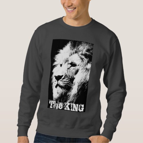 Lion Head Template The King Modern Pop Art Mens Sweatshirt