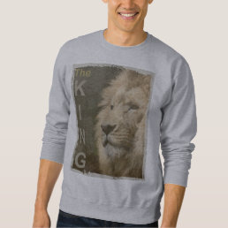 Lion Head The King Modern Elegant Men&#39;s Template Sweatshirt