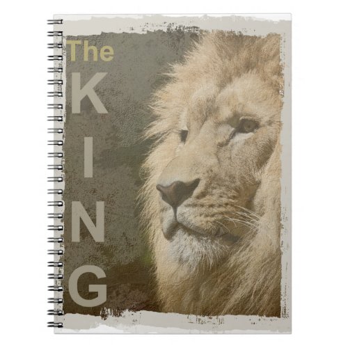 Lion Head The King Pop Art Picture Template Notebook