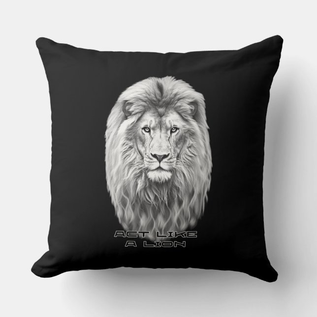 Lion head throw pillow (Front)