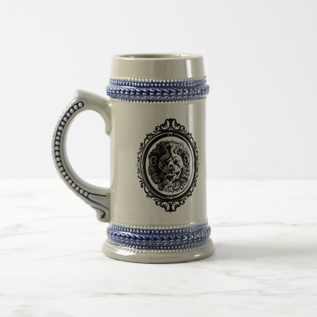 Lion head  Vintage  Beer Stein (Left)