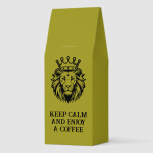 Lion Head with Crown Silhouette - Black 1 Roasted Coffee