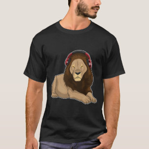 Lion Headphone Music T-Shirt