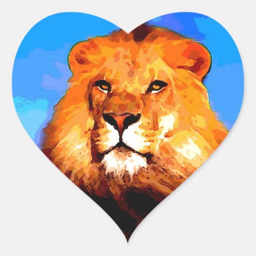 Lion Heart Sticker