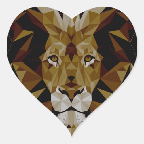 Lion Heart Sticker