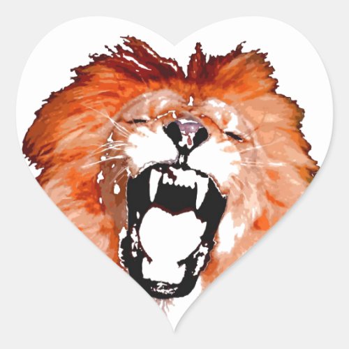 Lion Heart Sticker