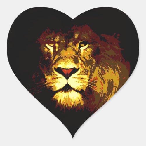 Lion Heart Sticker