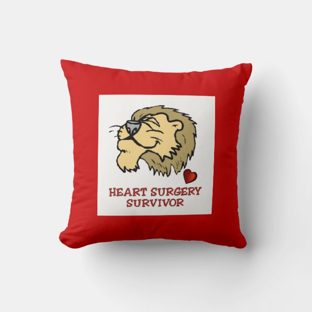 Lion Heart Surgery Survivor Pillow (Front)