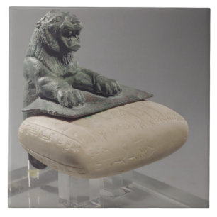 Lion holding a Hurrian foundation tablet, c.2150 B Ceramic Tile