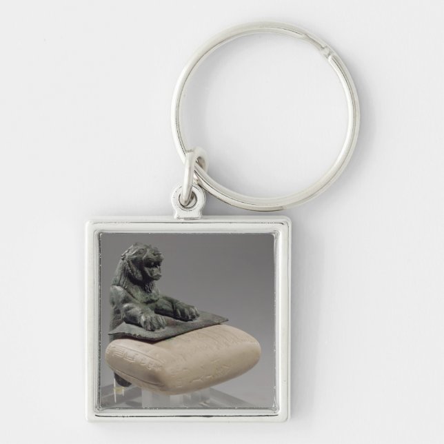 Lion holding a Hurrian foundation tablet, c.2150 B Keychain (Front)