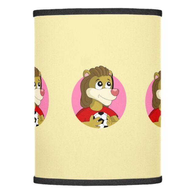 Lion holding a soccer ball cartoon ceiling lamp (Front)