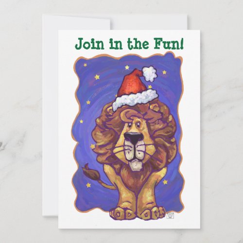 Lion Holiday Party Invite