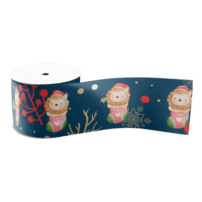 Lion Holidays Customize Grosgrain Ribbon (Spool)