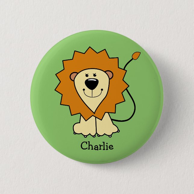 Lion Illustration custom text button (Front)