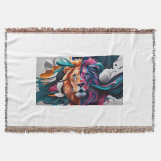 Lion image Throw Blanket