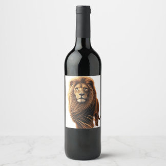 Lion image wine label