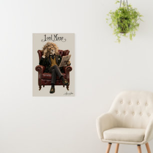 Lion in a Leather Armchair Foam Board